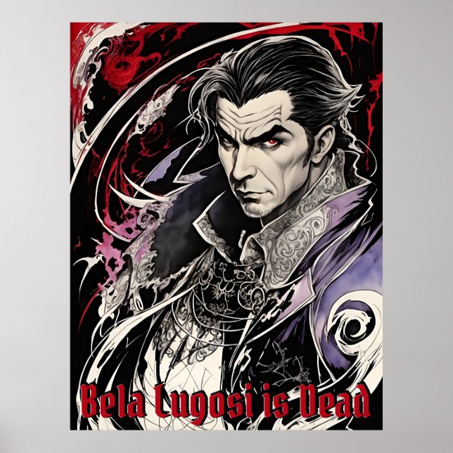 Affiche Bela Lugosi est mort - Art rétro exquis (Devant)
