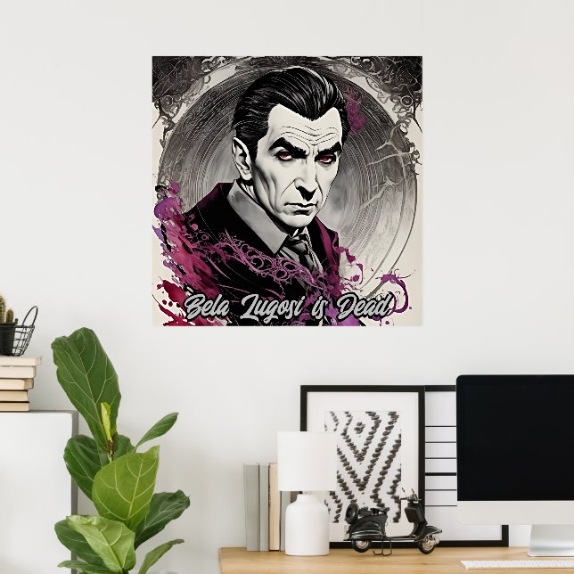 Affiche Bela Lugosi est morte - Art rétro (Bureau à domicile)