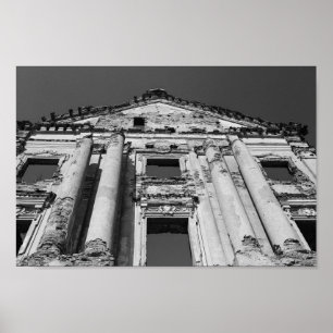 Affiche Belarus Беларусь Ruzhany Palace Ruins Architecture