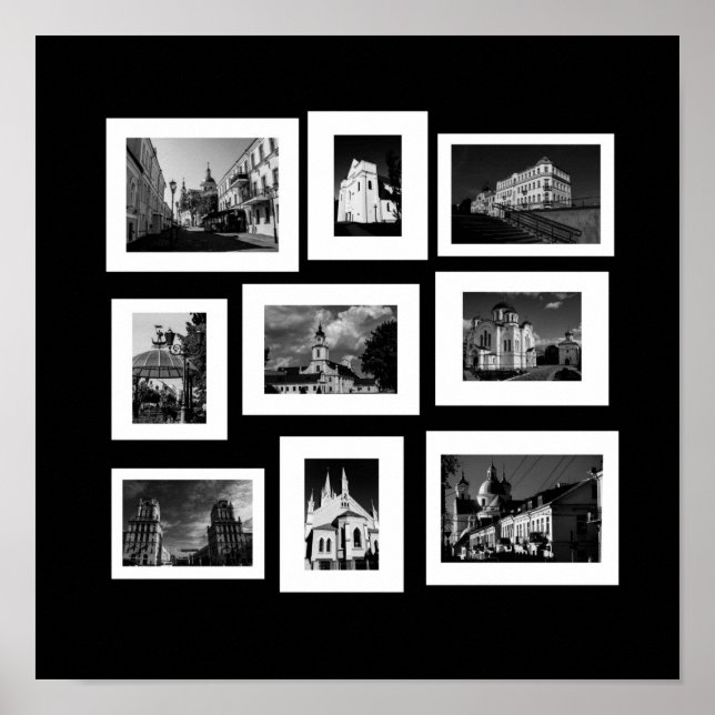 Affiche Bélarus Minsk Grodno Vitebsk Brest Architecture (Devant)