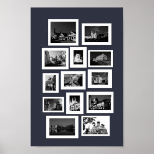 Affiche Bélarus Minsk Grodno Vitebsk Brest Architecture