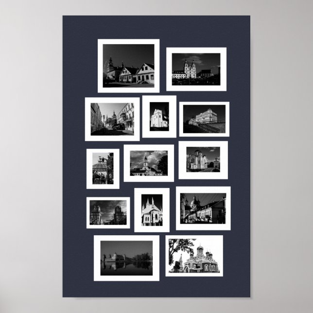 Affiche Bélarus Minsk Grodno Vitebsk Brest Architecture (Devant)