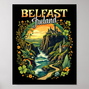 Affiche Belfast Irlande Voyage Vacances Voyage Souvenir Ir