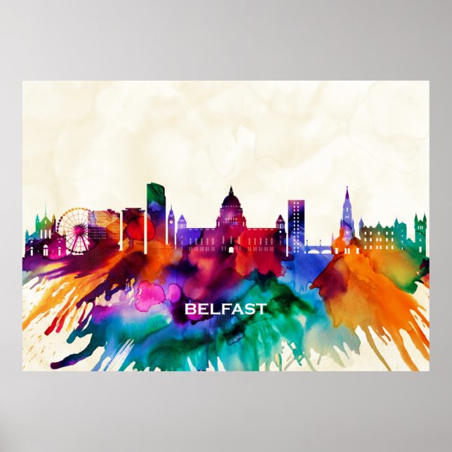 Affiche Belfast Skyline (Devant)