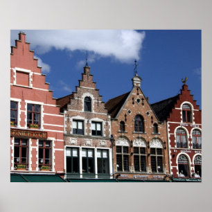 Affiche Belgique, Brugge (aussi appelé Brug ou Bruge). UNE