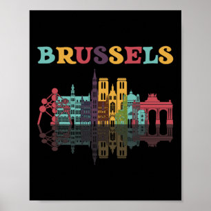 Affiche Belgique Bruxelles Voyage Famille Vacances T Europ