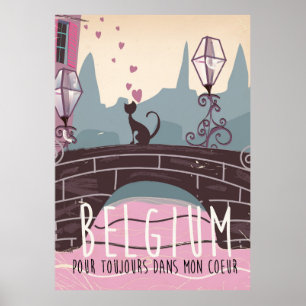 Affiche Belgique pour toujours dans mon coeur