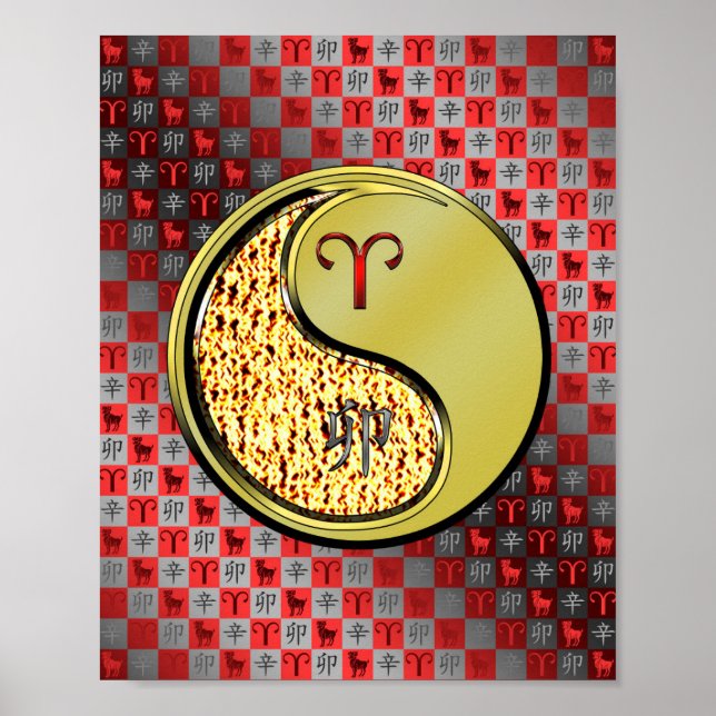 Affiche Bélier et lapin métallique (Devant)