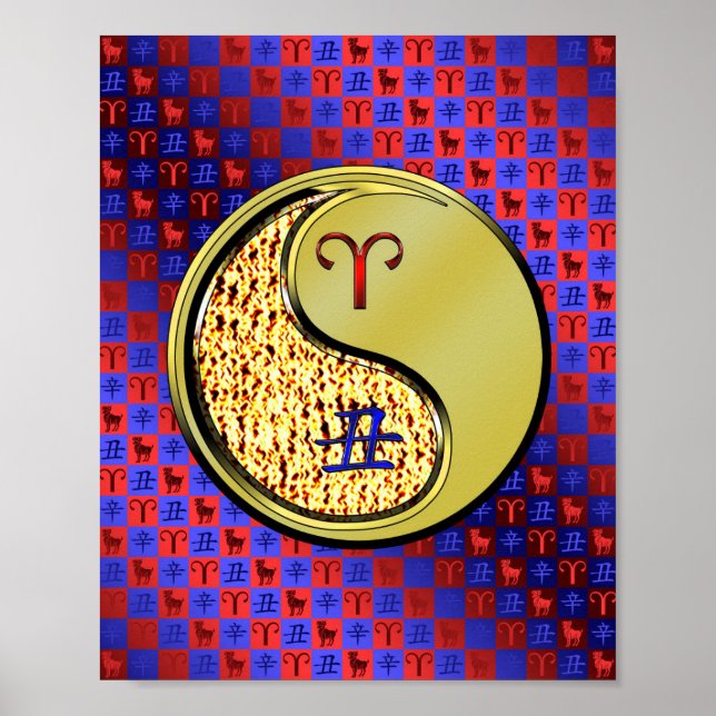 Affiche Bélier et oxe métallique (Devant)