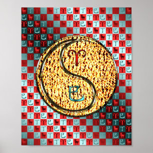 Affiche Bélier et serpent à feu