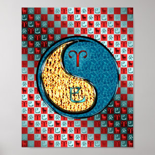 Affiche Bélier et Serpent d'eau