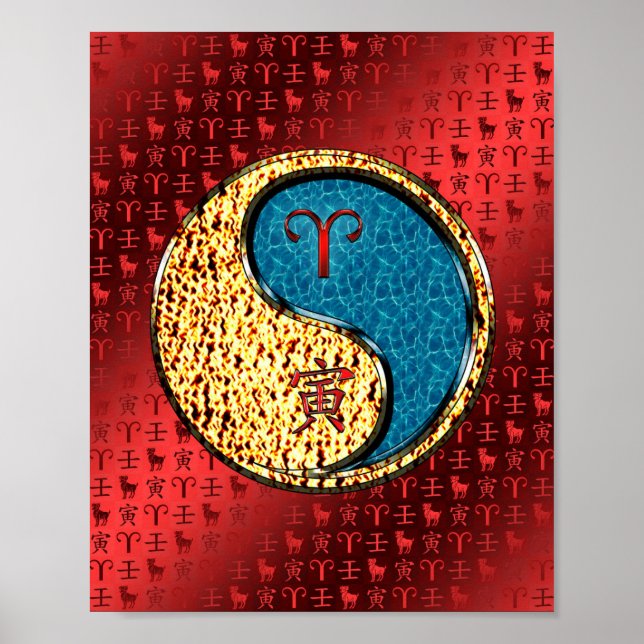 Affiche Bélier et tigre d'eau (Devant)