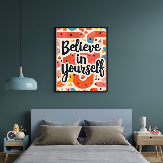 Affiche Believe in Yourself Motivating Wall Art Decor (Créateur téléchargé)