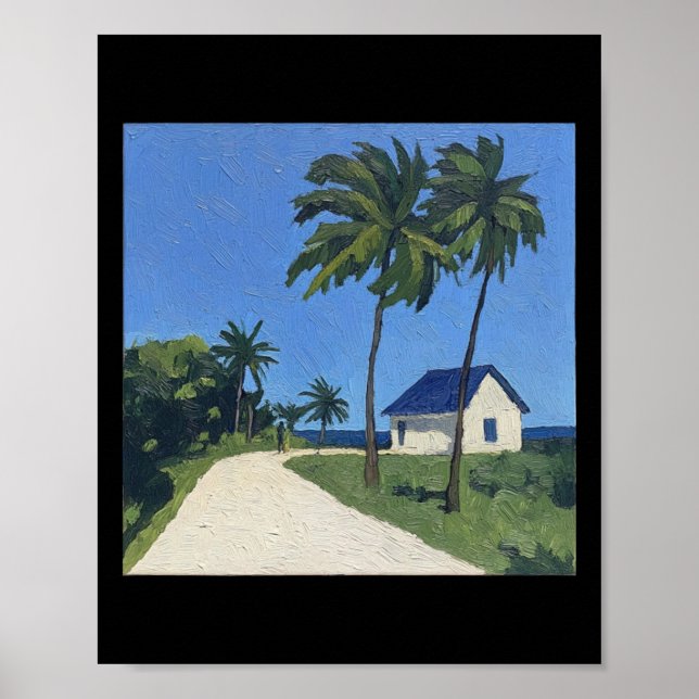 Affiche Bélize Paysage Style de peinture post-impressionni (Devant)