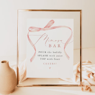 Affiche BELLA Blush Bow She's Tying the Knot Mimosa Bar