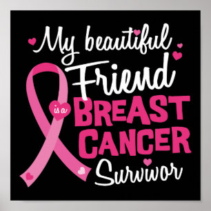 Affiche Belle amie Survivante du cancer du sein survivant