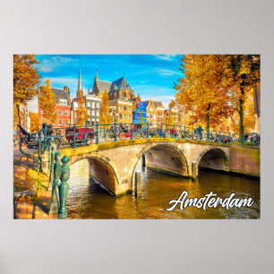 Affiche Belle Amsterdam, Pays-Bas