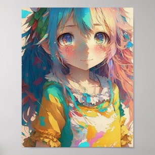 Affiche Belle Anime Colorée fille