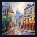 Affiche Belle aquarelle de Paris Travel<br><div class="desc">Cette affiche représente vraiment l'une des nombreuses visions magiques de Paris - Montmartre et le charme de Paris. Appréciez le poster pour vous-même ou en cadeau. Si vous avez des questions, envoyez un conversation ou un courriel à charmdesignstudio@rcn.com et nous serons heureux de vous aider.</div>
