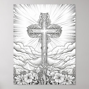 Affiche Belle Bible Adulte Coloration Thématique