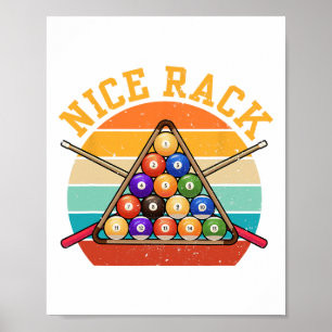 Affiche Belle Billard en rack Joueur Pool Triangle