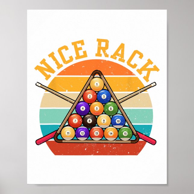 Affiche Belle Billard en rack Joueur Pool Triangle (Devant)