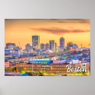 Affiche Belle Boston, Massachusetts, États-Unis