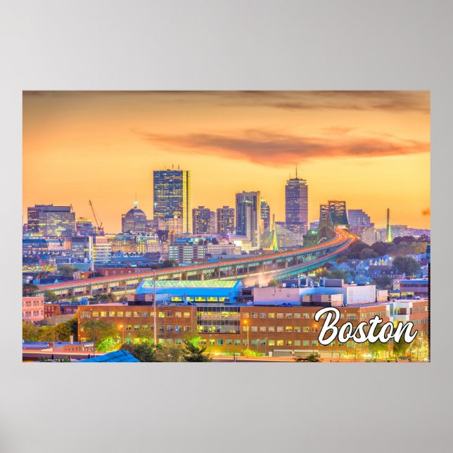Affiche Belle Boston, Massachusetts, États-Unis (Devant)