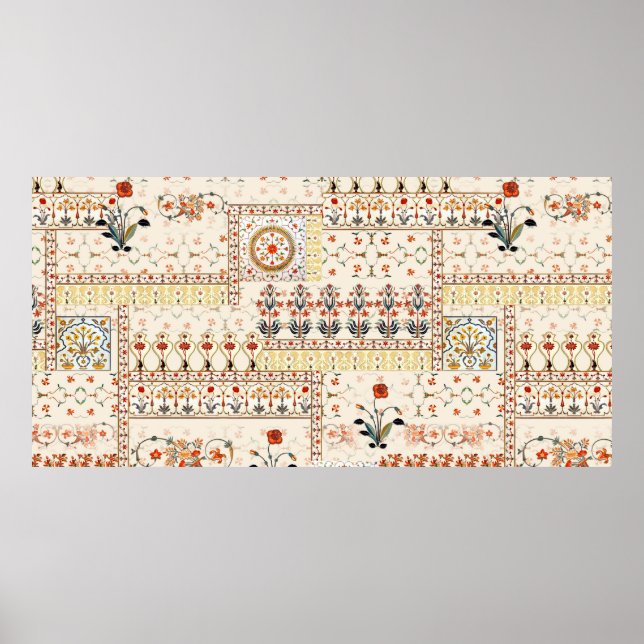 Affiche Belle boughole florale sans parfum ethnique (Devant)