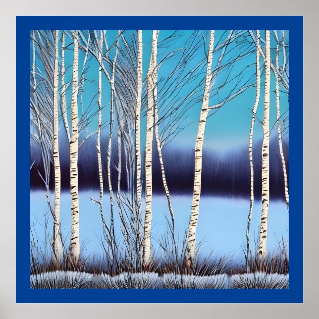 Affiche Belle bouleau d'hiver (Devant)