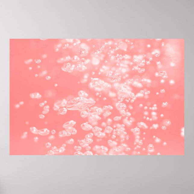 Affiche Belle bulle d'air bokeh passe rose clair abstrait (Devant)
