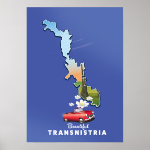 Affiche Belle carte de Transnistrie 