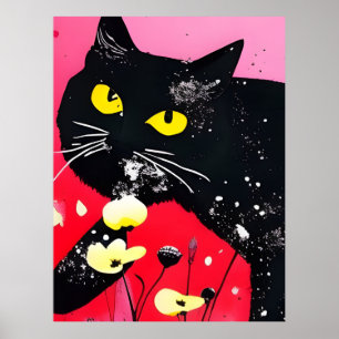 Affiche Belle Chat Noir
