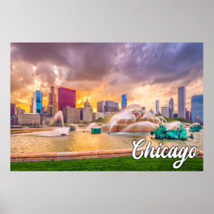 Affiche Belle Chicago, Illinois, États-Unis