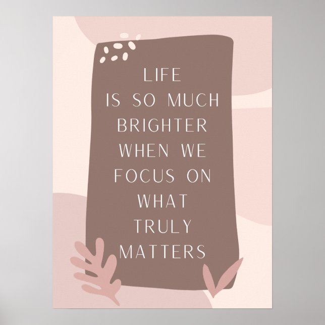 Affiche Belle citation de vie en style Boho (Devant)