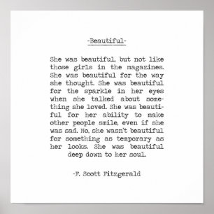 Affiche Belle citation F Scott Fitzgerald