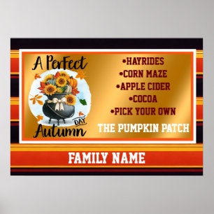 Affiche Belle collection d'automne moderne Thanksgiving