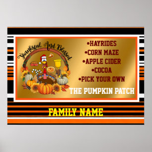 Affiche Belle Collection d'automne populaire Thanksgiving