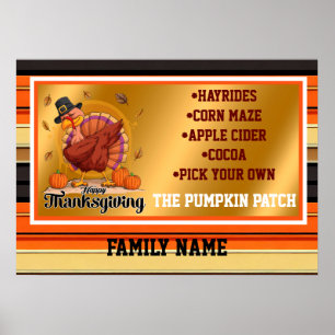 Affiche Belle Collection d'Automne Thanksgiving tendance