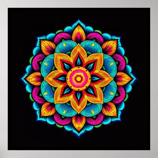 Affiche Belle coloration Mandala