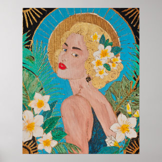 Affiche Belle d'Acacia Doré