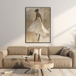Affiche Belle Dame en Robe Blanche Art esthétique Mur<br><div class="desc">Insufflez votre espace avec élégance à travers la "Belle Dame en Robe Blanche Art esthétique Mur". Cette superbe oeuvre d'art présente une femme gracieuse dans une longue robe d'été blanche, dressée contre un arrière - plan beige neutre. La composition minimaliste mais frappante dégage un sentiment de sérénité et de beauté...</div>