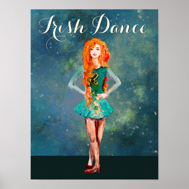 Affiche Belle Danse Irlandaise Danseuse Dur Chaussure Danc (Devant)