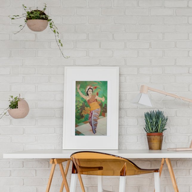 Affiche Belle danseuse balinaise Vintage Bali Voyage (Créateur téléchargé)