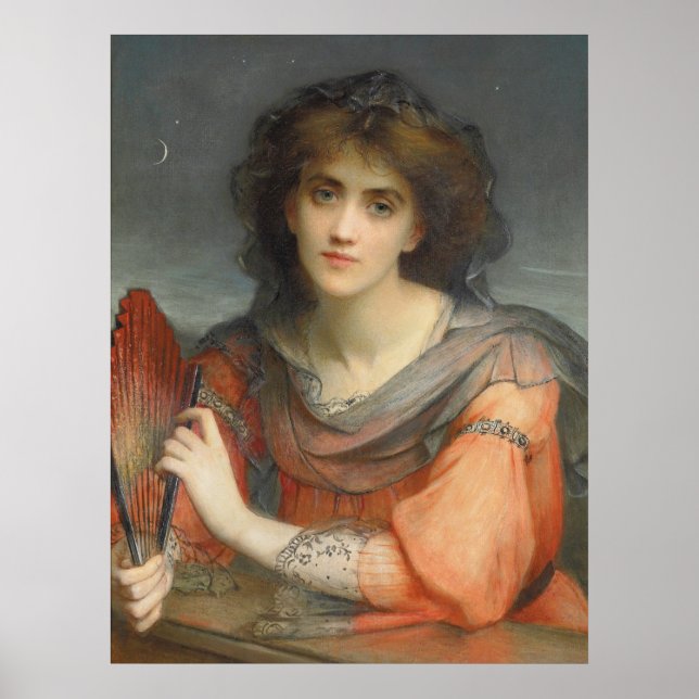 Affiche Belle déesse Luna moon Charles Edward Hallé (Devant)