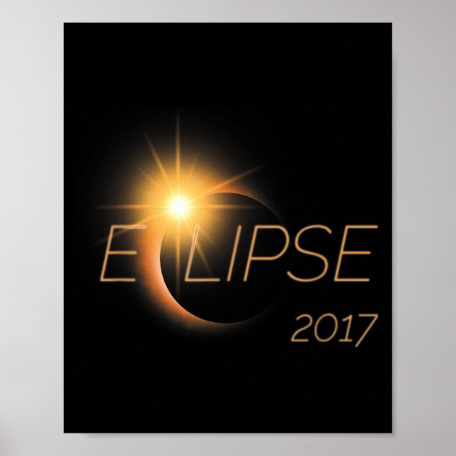 Affiche Belle éclipse solaire Graphique 2017  (Devant)