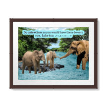 Belle Écriture Eléphante Luc 6:31