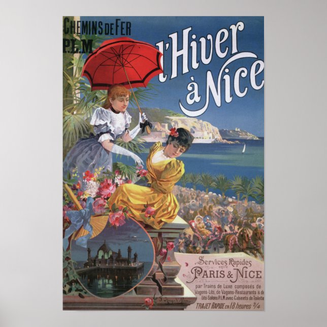 Affiche Belle Epoque Nice Voyage d'hiver (Devant)