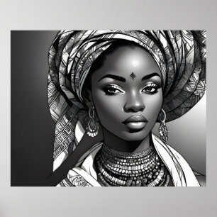 Affiche Belle femme africaine