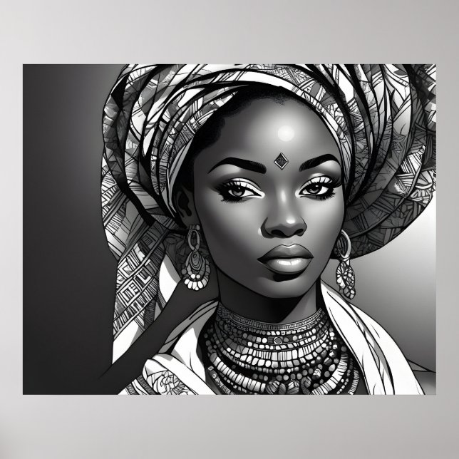 Affiche Belle femme africaine (Devant)
